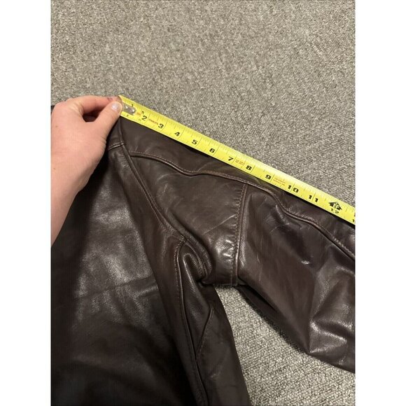 Vintage Schott 674 NYC Flight Bomber Leather Jacket w/ Quilted Lining Size 42 - Picture 10 of 12